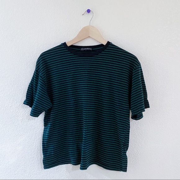 Brandy Melville Tops - Brandy Melville Aleena green navy striped top